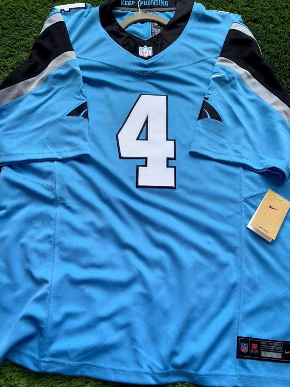 Tetairoa McMillan Blue Vapor Stitched Jersey